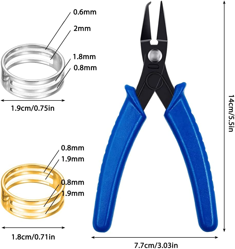 Lyflux Jewelry Pliers and Jump Ring Open/Close Tool, 2 Pieces Jump Ring Opening/Closing Rings Tool with Jump Ring Opening Pliers for Jewelry Beading Repair Making Supplies image number 3