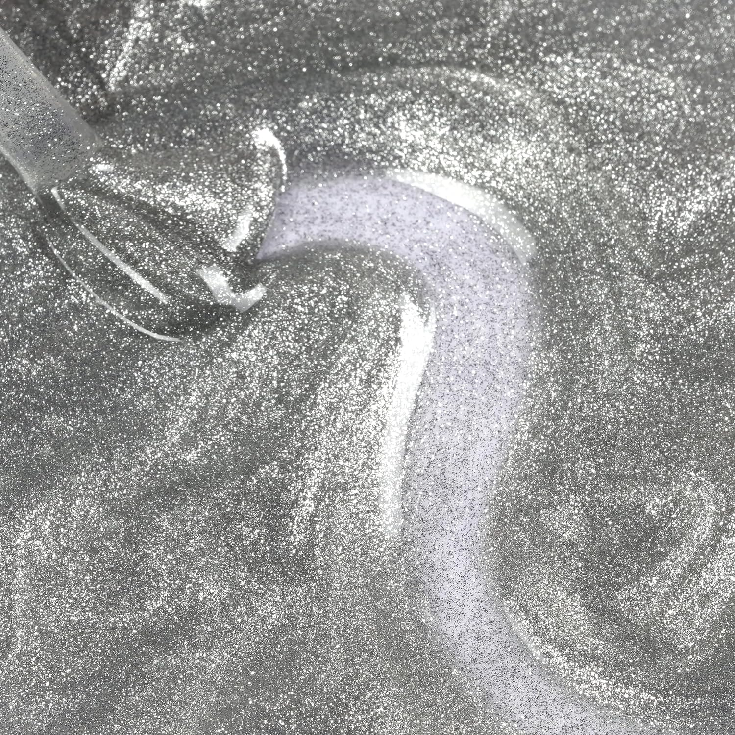 BLUESKY Silver Cat Eye Gel Nail Polish,Glitter Cat Eye Gel Polish for Nail Art Beginners DIY Cat Eye Nails at Home,Silver Magnetic Gel Polish Needs to Cure under UV/LED Lamp (10Ml/0.33 Oz) image number 2