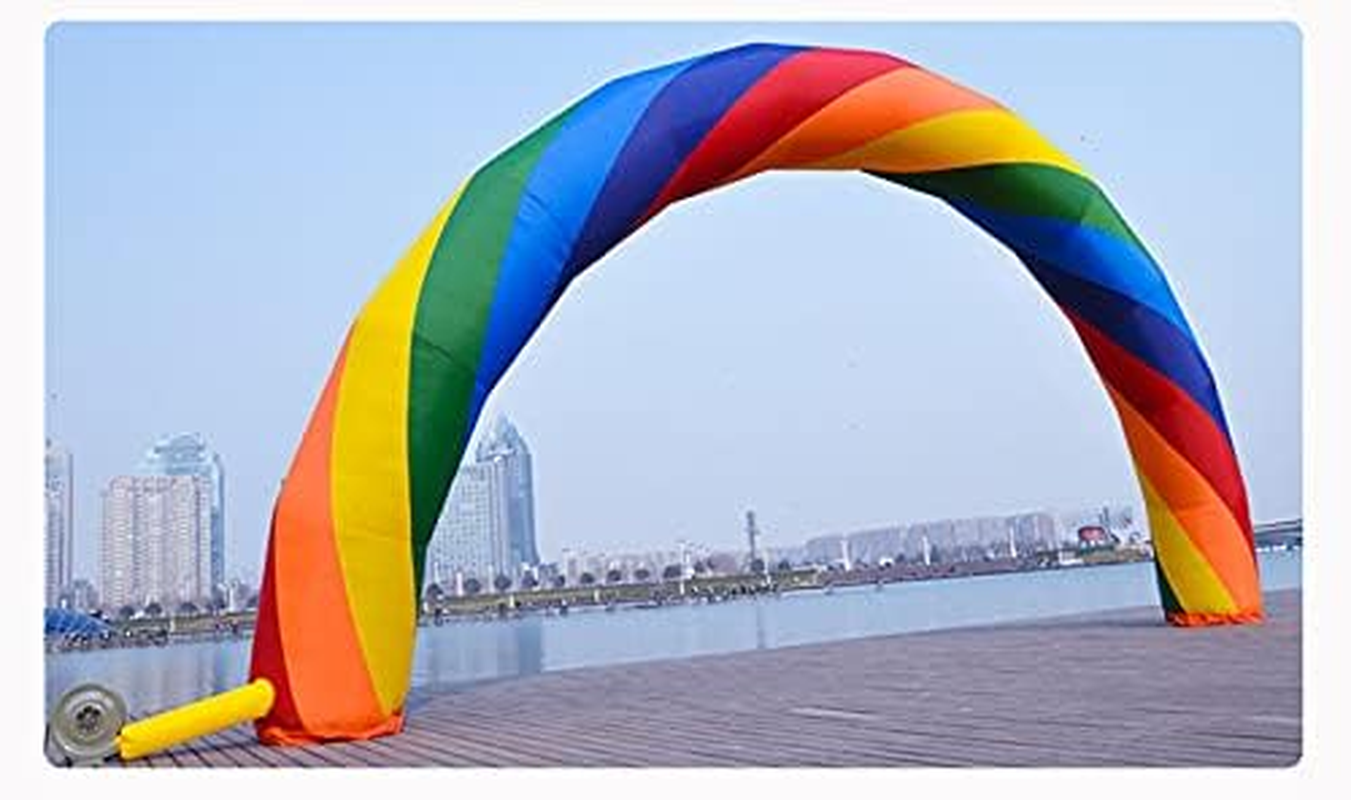 Inflatable Rainbow Arch 20Ft X 10Ft Advertising Party Celebration Garden Decoration Arch Strengthen PU Coated Oxford for Event Entrance Rental Advertisement image number 6