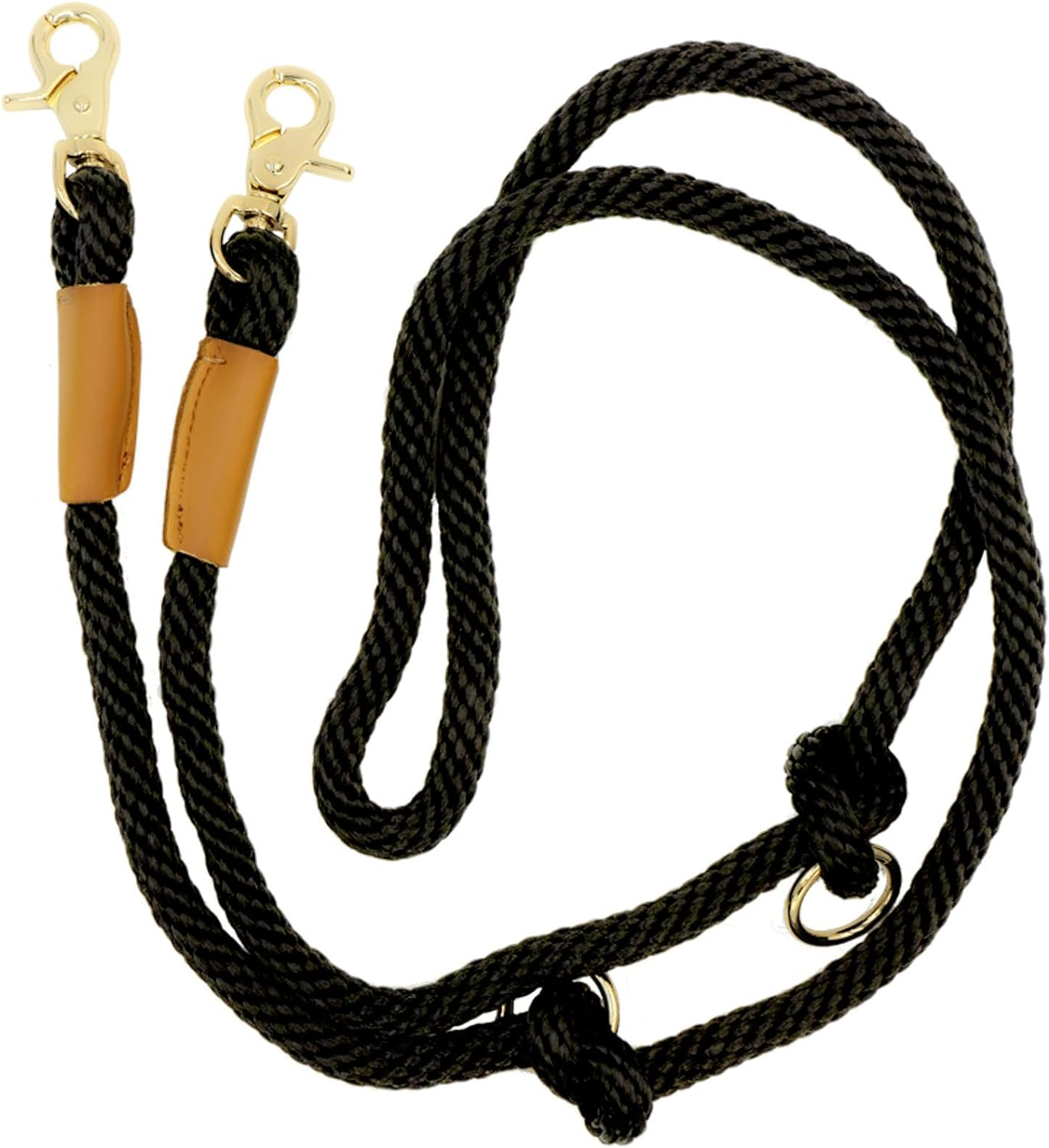 7FT Multifunctional Rope Dog Leash,Hands Free Dog Leash, Crossbody Rope Leash, Adjustable Long Leash for 2 Dogs (7Ft*12Mm, Lanvender)