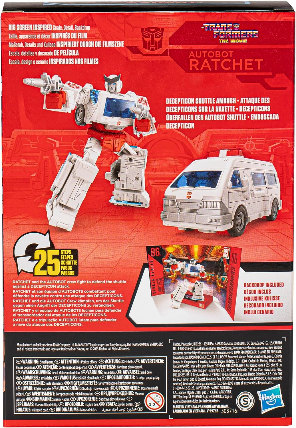 Transformers Toys Studio Series Voyager the Transformers: the Movie 86-23 Autobot Ratchet Toy, 6.5-Inch, Action Figure for Boys and Girls Ages 8 and Up