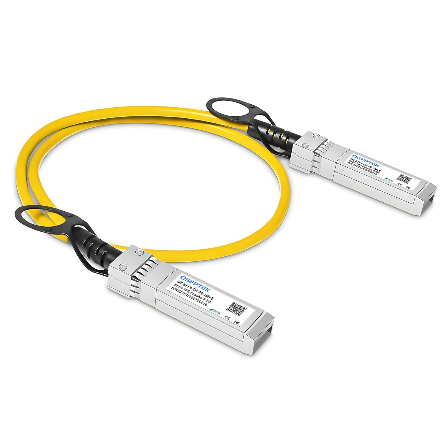 Orange 10G SFP+ DAC Cable, 1M (3Ft) Passive Direct Attach Copper Twinax Cable for Cisco SFP-H10GB-CU1M, Ubiquiti, D-Link, Netgear, Mikrotik, Open Switch Devices