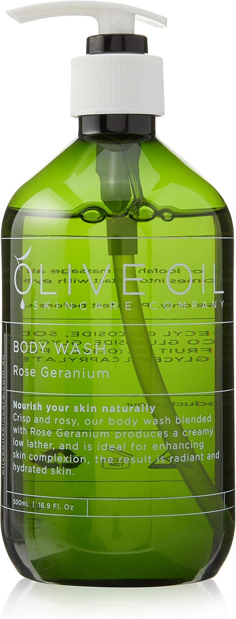 Olive Oil Body Wash - Rose Geranium 500Ml