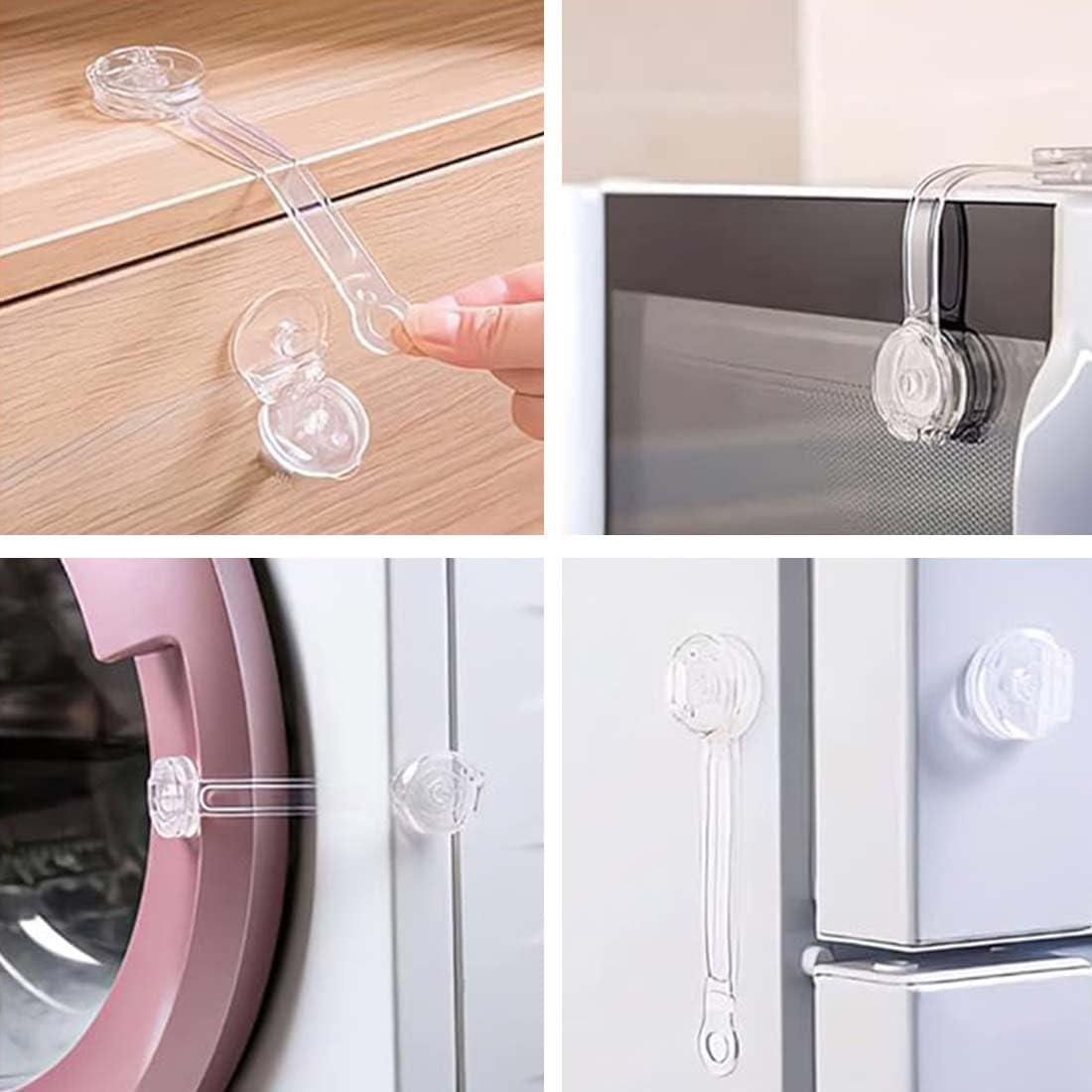 Pack of 12 Child Safety Cabinet, Drawer Lock, Cabinet Lock, Children, Fridge Child Lock, Drawer Safety Lock, Toddler Safety Locks for Furniture, Kitchen image number 4