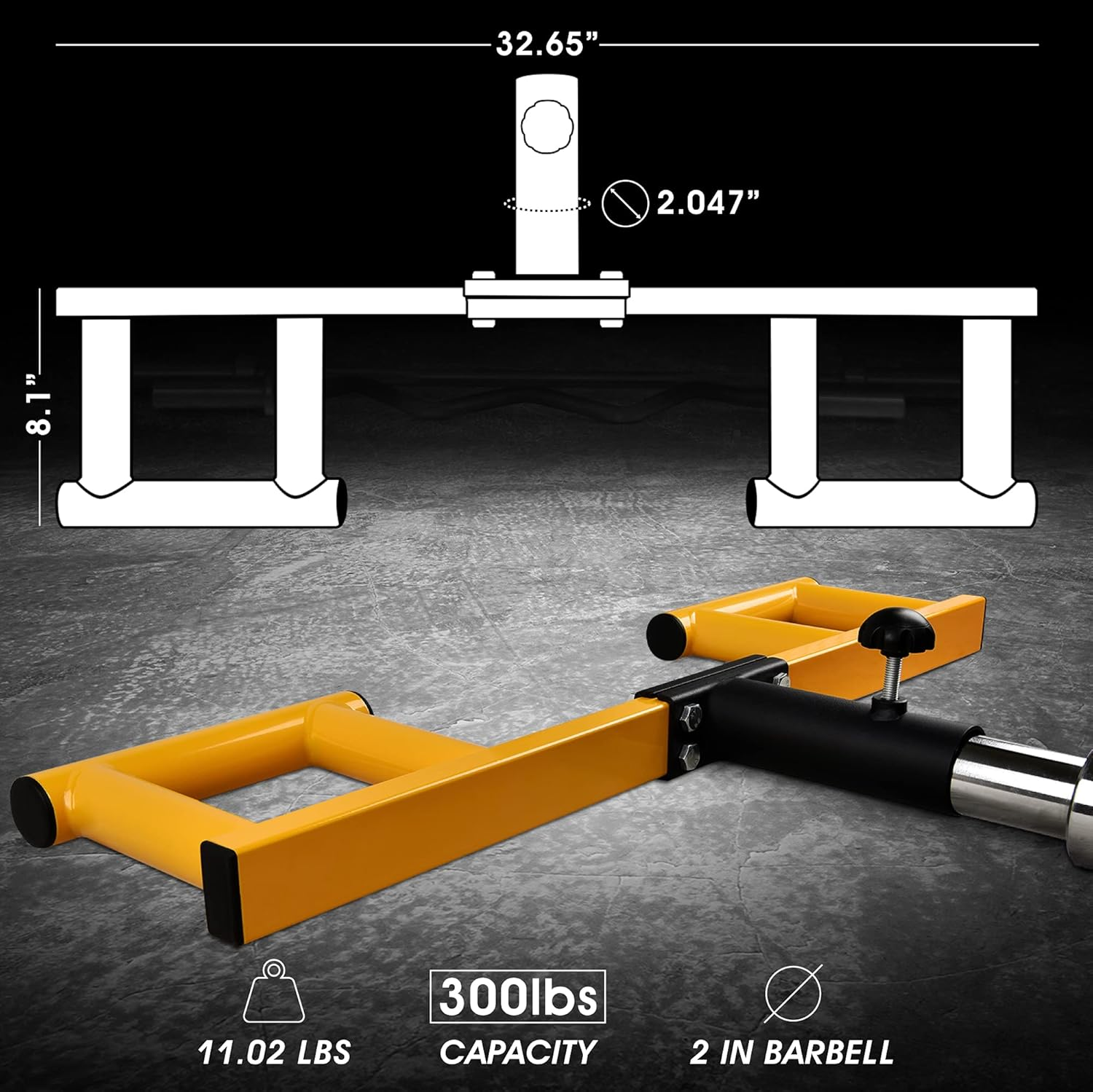 Yes4All Viking Press, Landmine Handle Attachment for 2-Inch Olympic Barbell &ndash; 3 Hand Grip Positions - Support Home Gym for Deadlift, Squat Workout, Increased Versatility - Orange image number 1