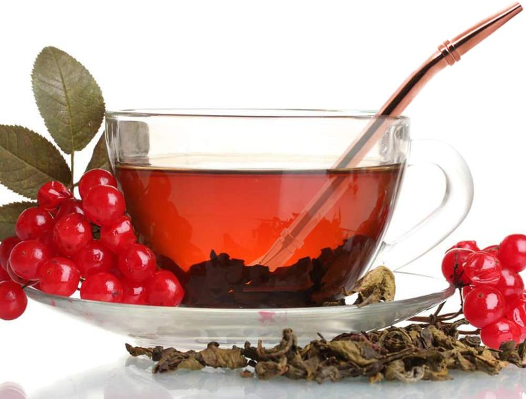 4 Pcs Premium Spoons Bombillas Yerba Mate Straw, SENHAI Drinking Stirring Spoon Head Filter Straws with 2 Cleaning Brushes- 6.1", 4 Colors image number 1