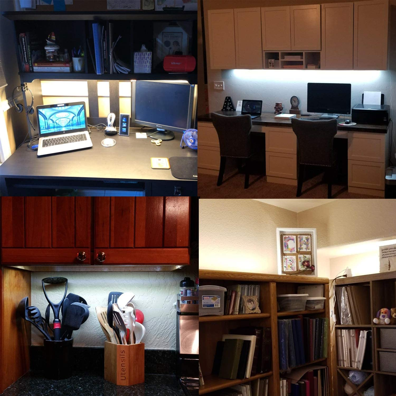 Ampper 12V Van Interior LED Light Bar, 48 Leds Interior Light with Switch for Car Van RV Cabinet Showcase Indoor Home and More (4 Pcs) image number 6