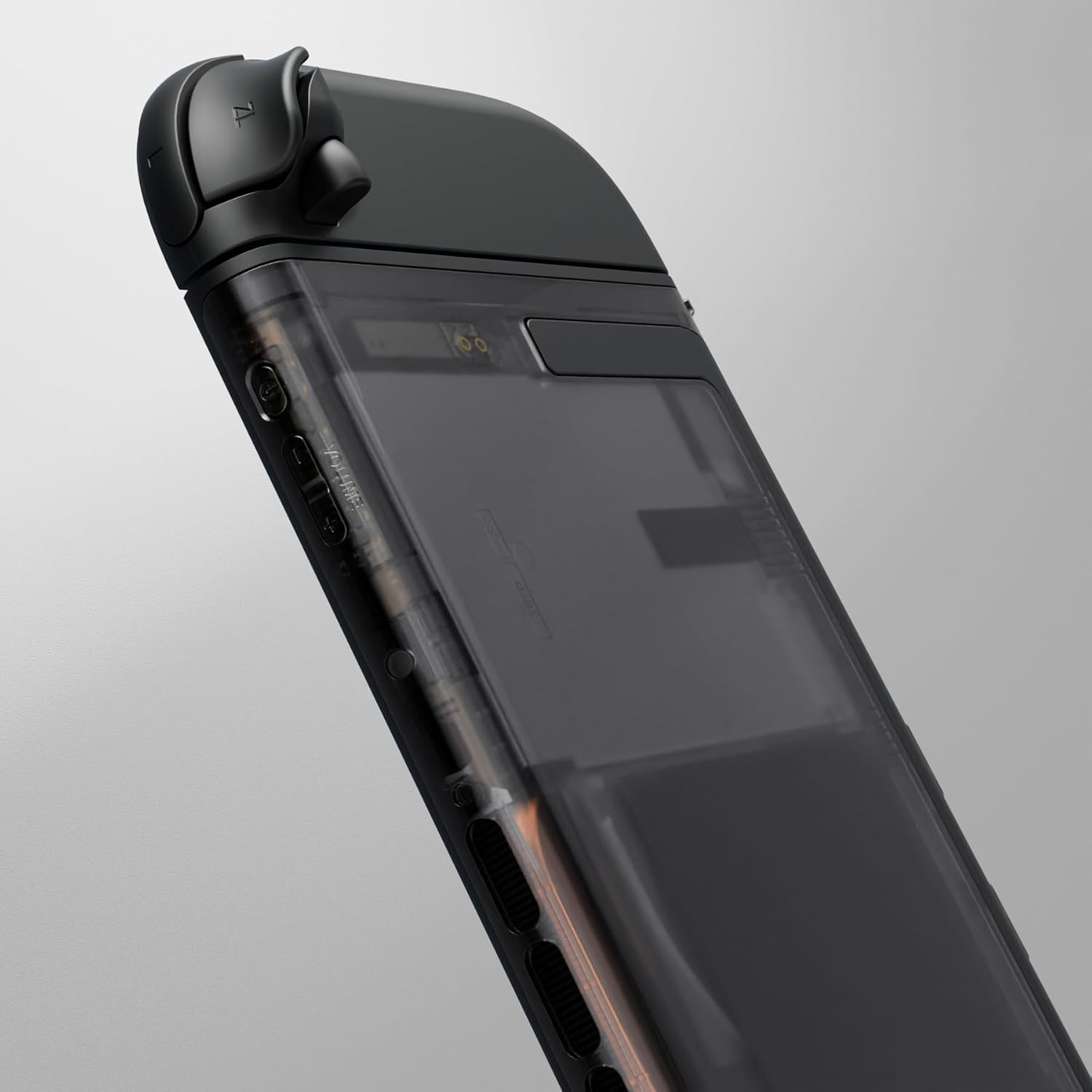 Extremerate Replacement DIY Rear Back Plate for Nintendo Switch 2 Handheld Console, Custom Housing Cover Shell Case for Switch 2 (Without Kickstand) - Clear Slate Black - Clear Blue image number 4