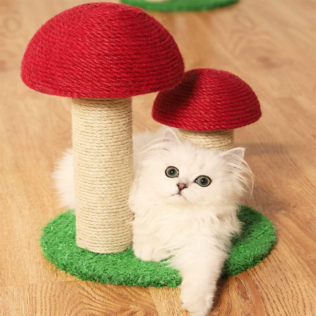 Play Creativity Cat Tree, Mushroom Cat Scratching Post with Durable Sisal Materials, Unique Cat Condo Protect Your Furniture Rest image number 1