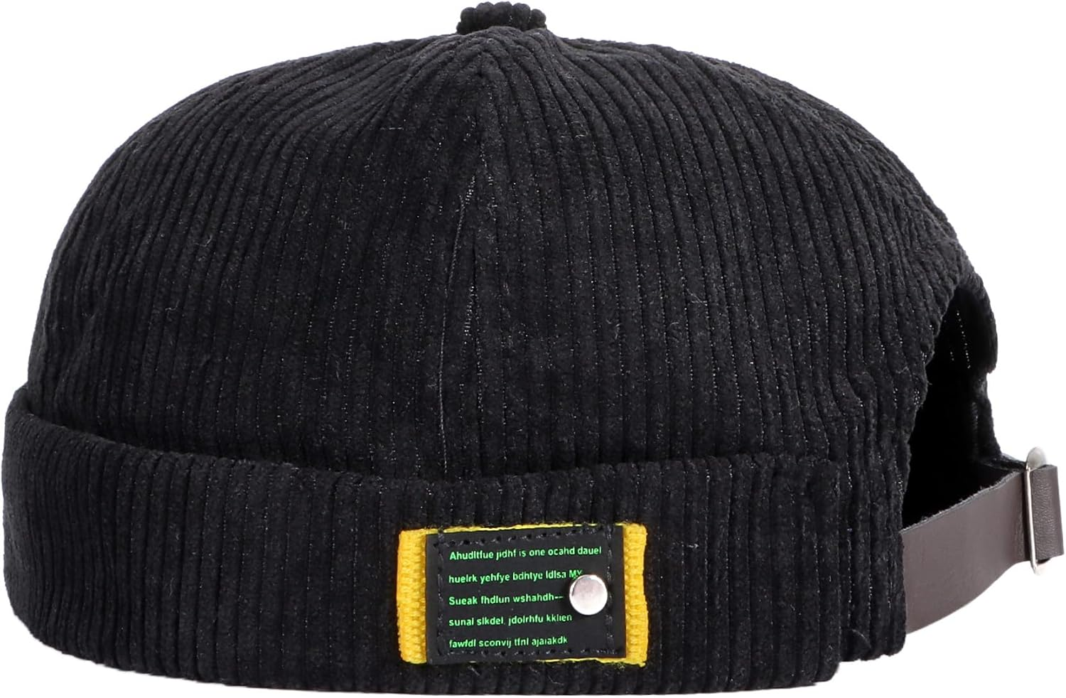 Hebenie Docker Hat Men Trawler Beanie Fisherman Beanie Brimless Cap Worker Sailor Hat Rolled Cuff Retro Fashion Adjustable Docker Cap for Men