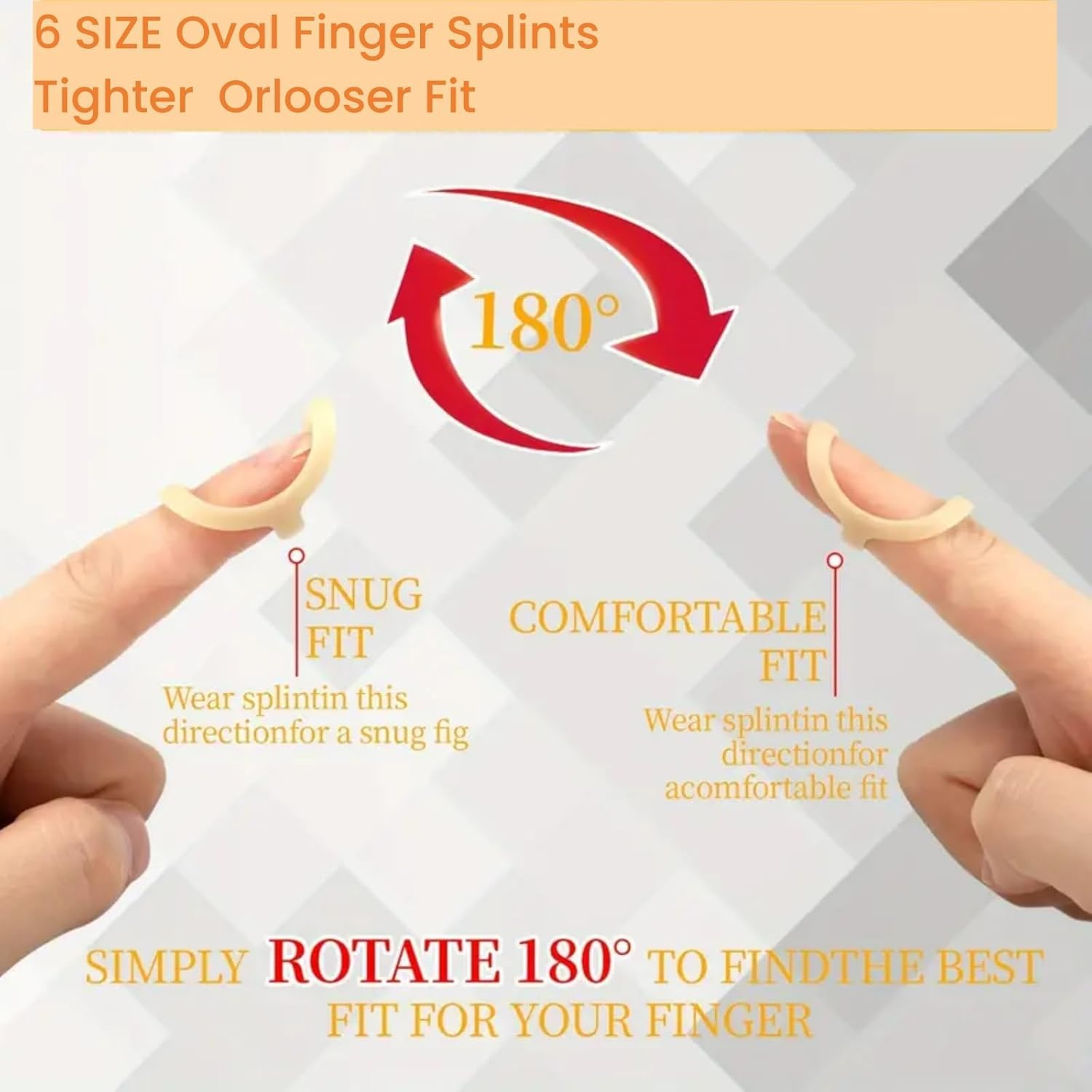 Quhoxdye10Pcs Oval Finger Splints & Sleeves Kit, 6 Pcs Graduated Oval Trigger Finger Splint & 4 Finger Sleeves Supoort Brace,Trigger Finger Splints for Thumb, Index, Middle, Pinky or Ring Finger image number 2