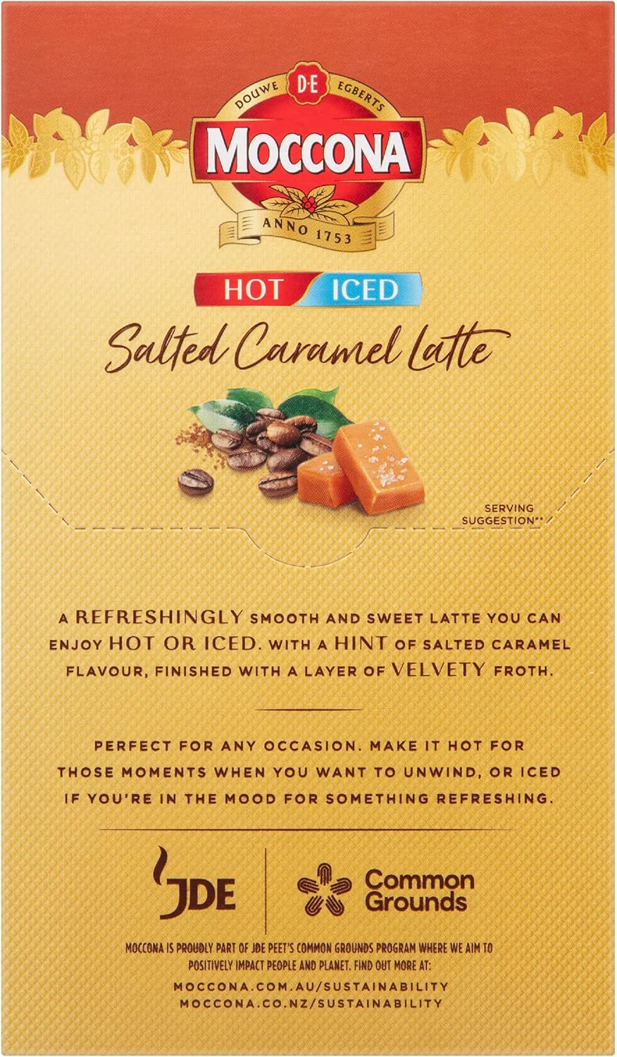 Moccona Iced Hot Salted Caramel Instant Coffee (Case of 5) image number 3