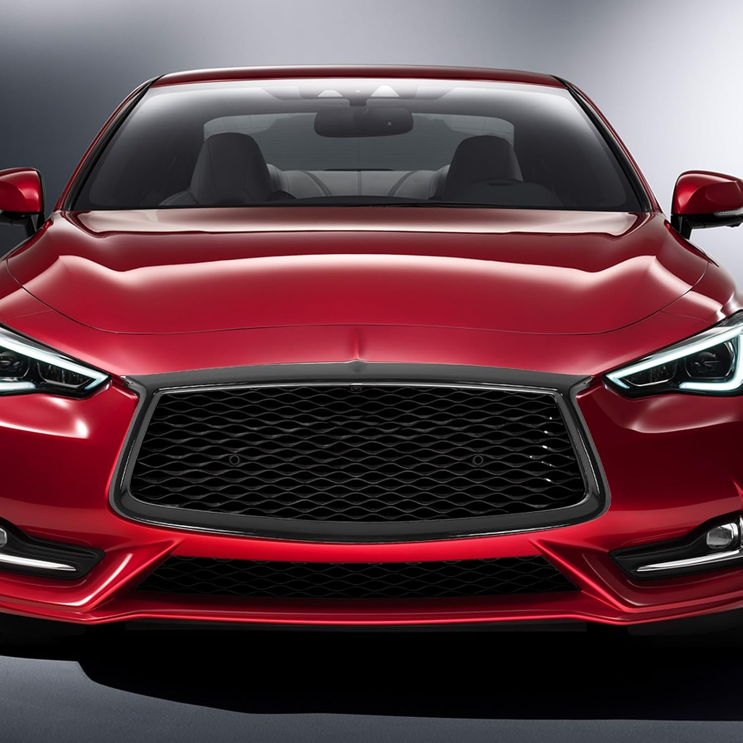 Front Bumper Grille, Surround Cover Trim Surround Molding Trim Front Grille Surround Molding Cover Surround Moulding Trim Cover for Q60 2017-2022 image number 6