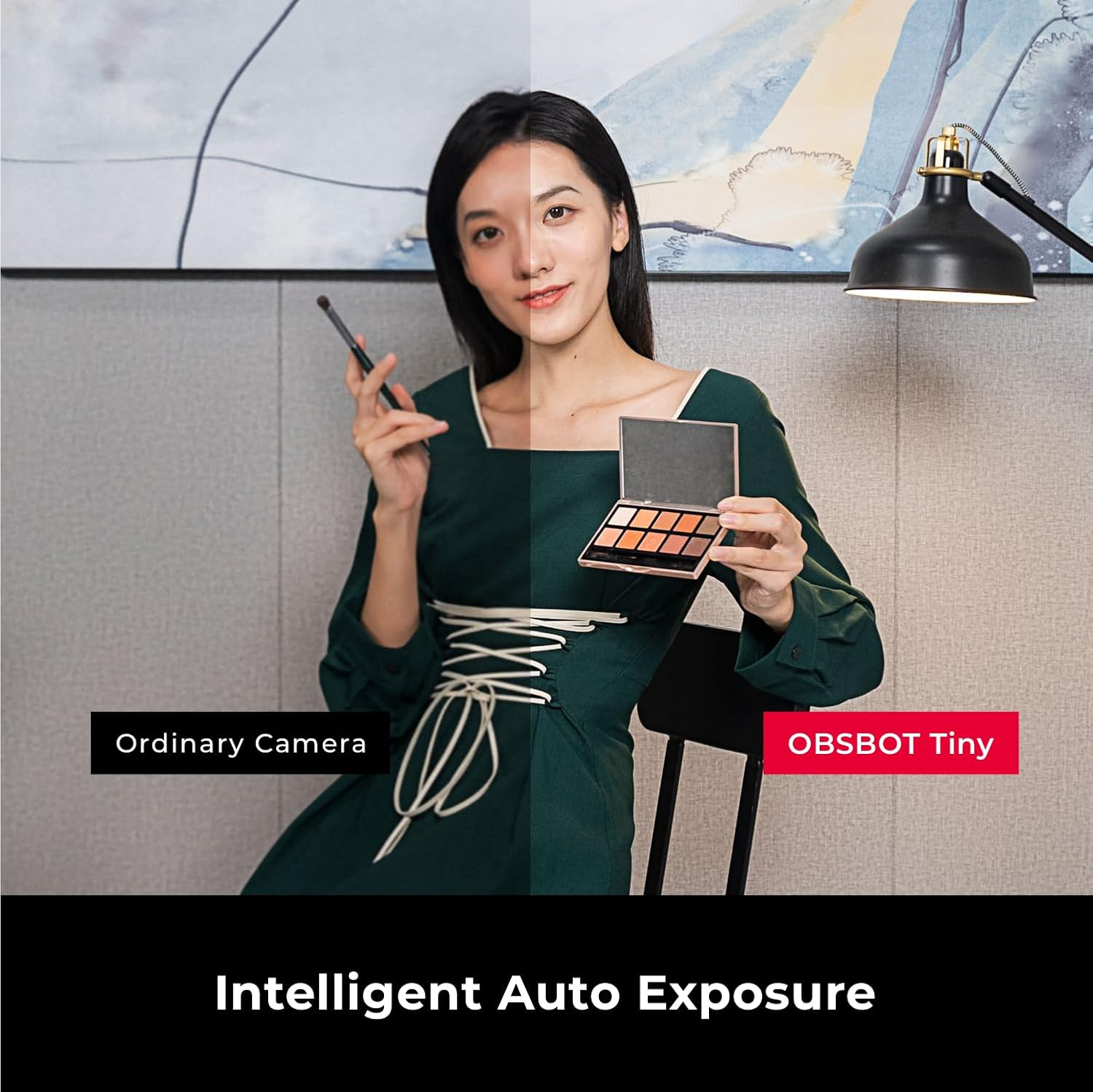 OBSBOT Tiny PTZ 1080P Webcam with AI Tracking & Auto-Frame, Streaming Web Camera with Built-In Microphone, USB Computer Webcam with Gesture Control, 2X Digital Zoom, Low-Light Correction image number 3