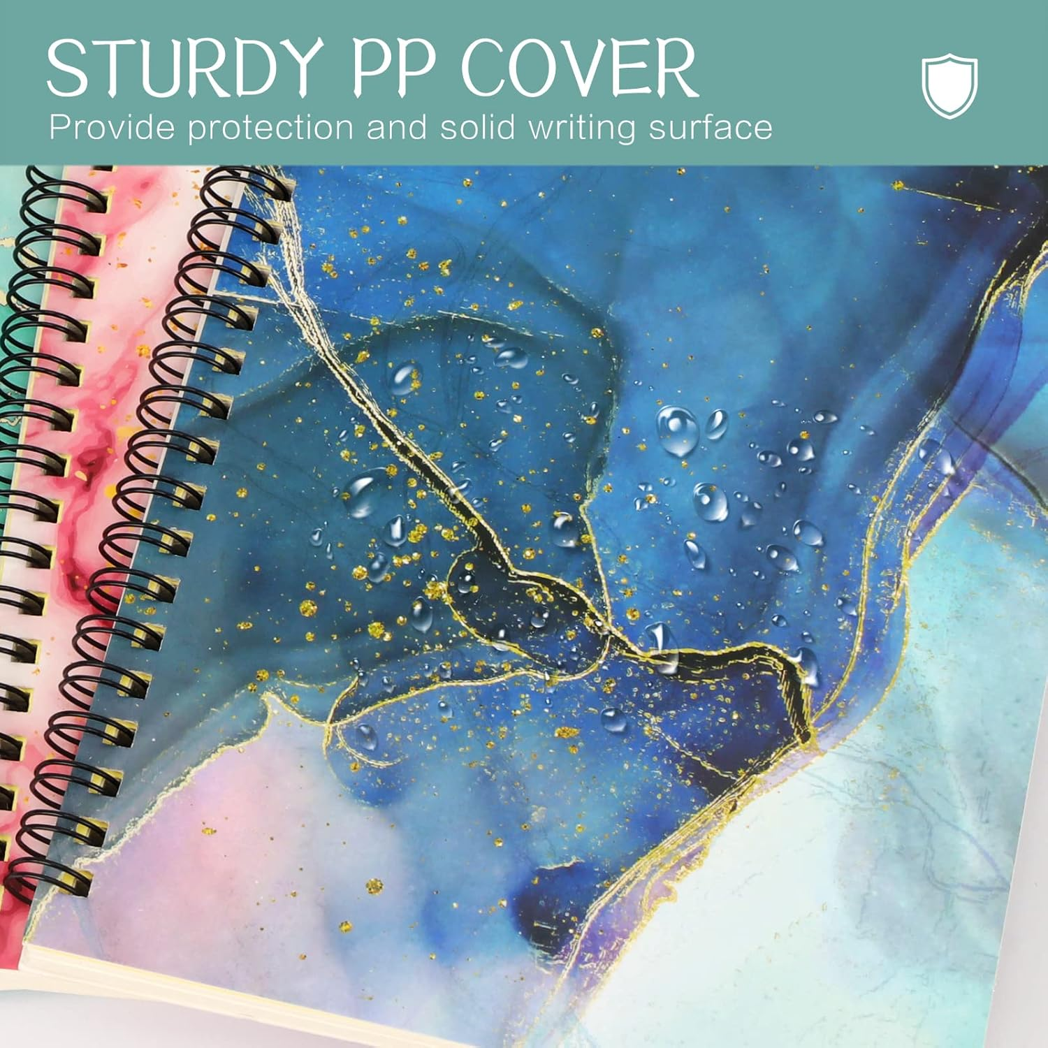 FYY A5 Spiral Notebook Set of 3 - Spiral Journal College Ruled Coil Notebook for School & Work with Hardcover and 80 Sheets/160 Lined Pages, 6 &times; 8 Inch, Marble image number 4