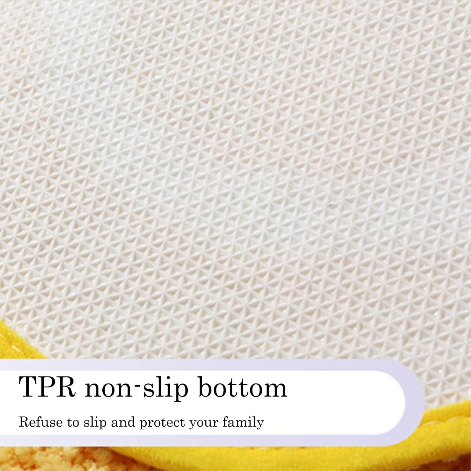 Cute Bath Mat, Soft Superfine Fiber Flower Floor Mat Bathroom, Non Slip Water Absorbent Rug Bath Mat Door Mats Rugs for Entrance Bedroom Kitchen Bathroom Toilet Floors 65 X 65Cm (Yellow) image number 4