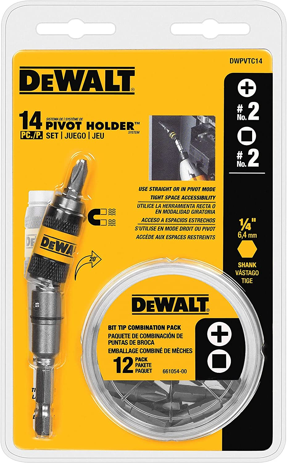 Dewalt Pivot Holder Set Dwpvtc14 Hex Steel image number 2