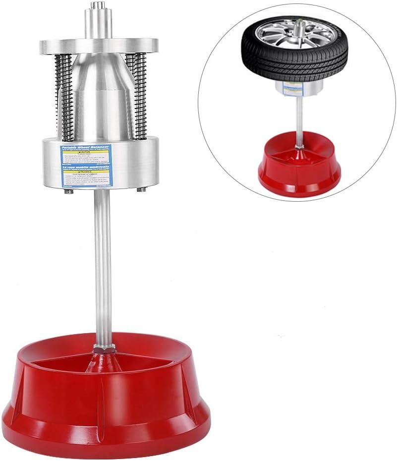 Portable Hubs Wheel Tire Balancer Bubble Level Heavy Duty Rim Tire Balancing Machine for Car Light Truck Wheel Repair Balancer Professional Portable Hubs Wheel Tire Balancer image number 4