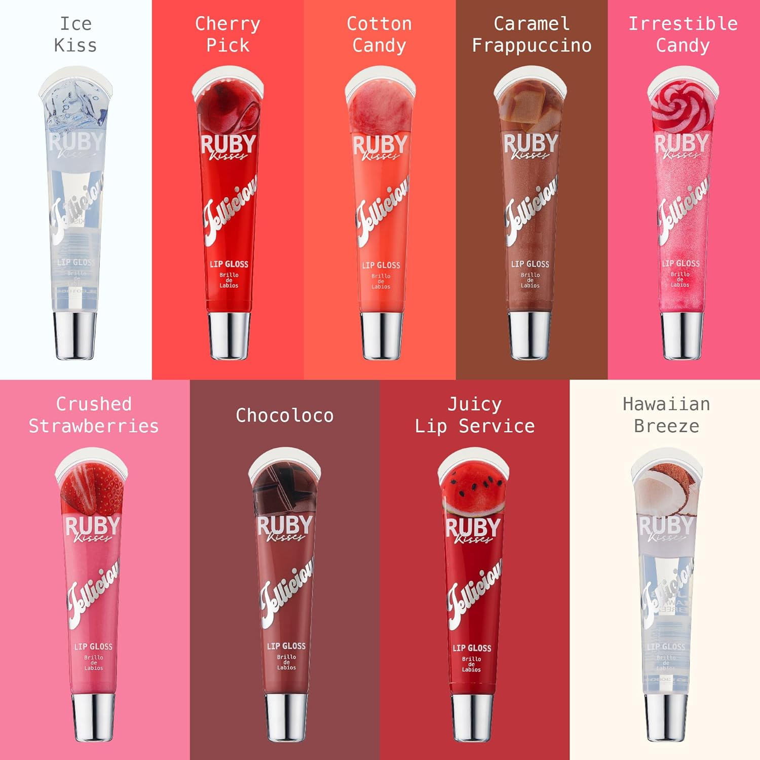 Ruby Kisses Jellicious Mouth Watering Lip Gloss (JLG07&JLG10&JLG13) Long Lasting Shine image number 2