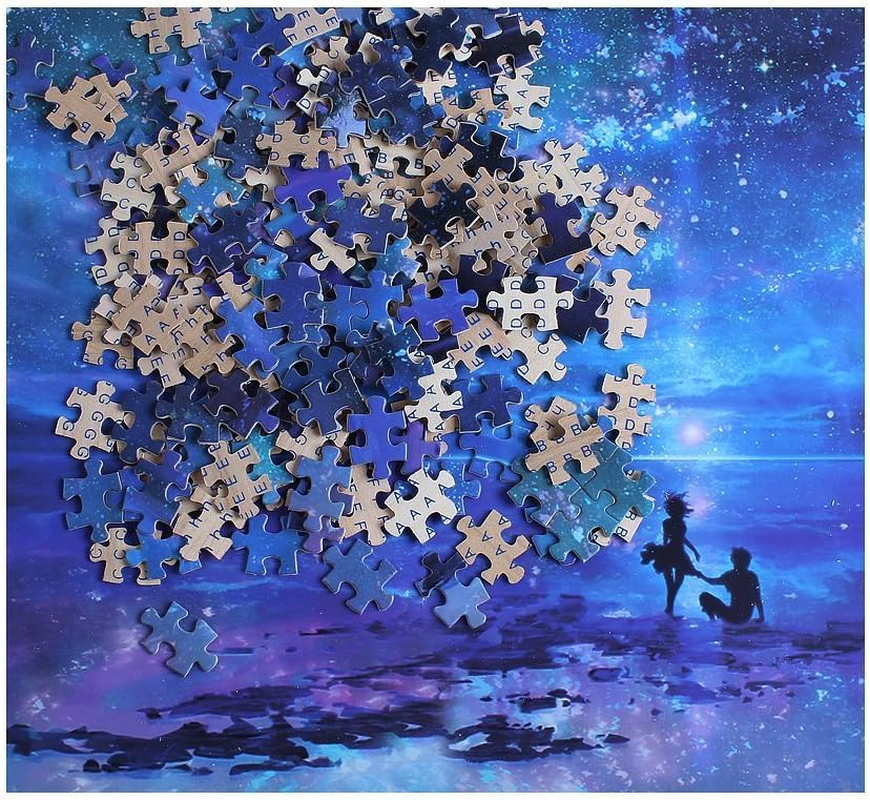 Ingooood Jigsaw Puzzles 1000 Pieces- Imagination Series Fantasy Romantic Star Sea image number 1