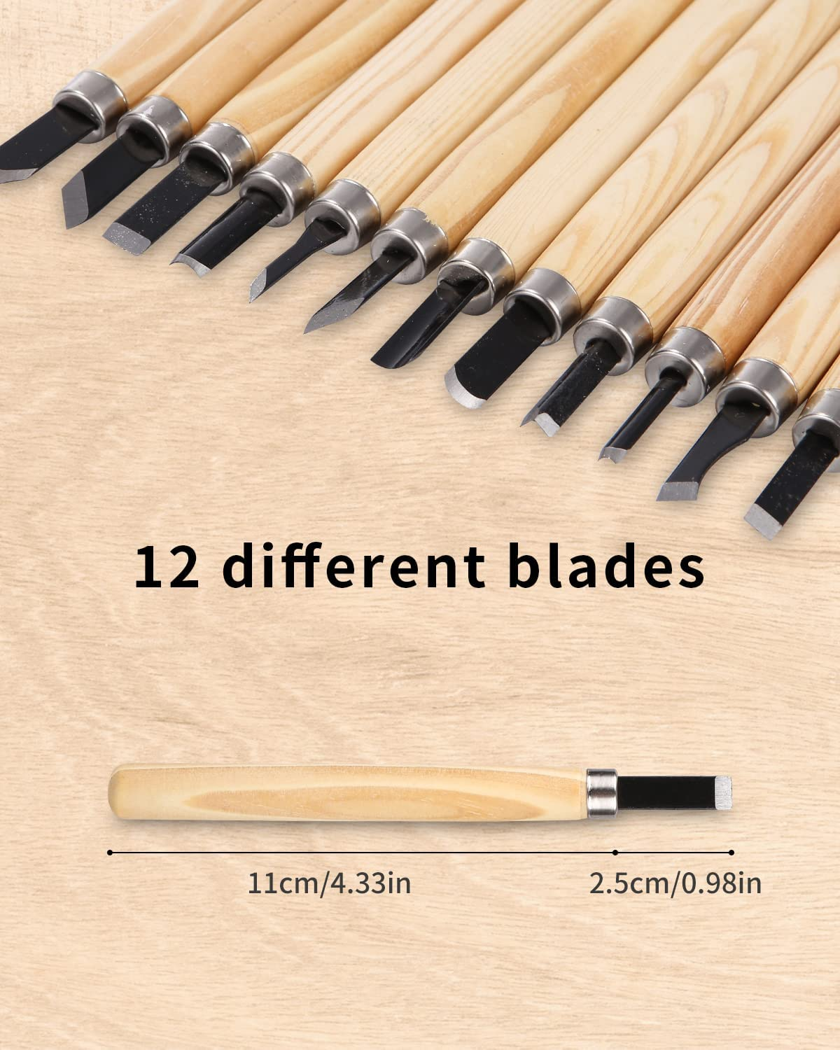 Fiabgum Wood Carving Tools Set, 26 PCS Wood Carving Set, Carving Tools for Wood, Professional Wood Carving Knife Tools Carving Knife Set for Beginners/Professionals, DIY Carving Set with Gloves image number 2