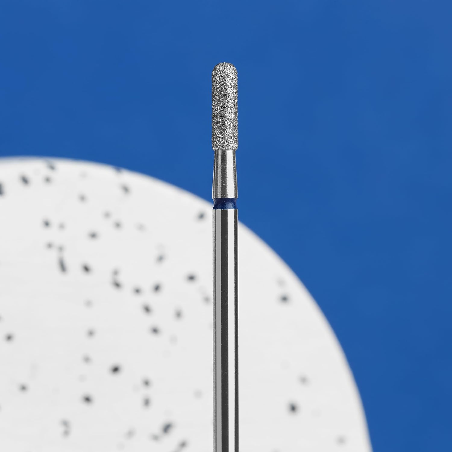 STALEKS PRO Set of 3 2.3 X 8Mm round Cylinder Shape Medium Grit Diamond Burrs for Nails image number 1