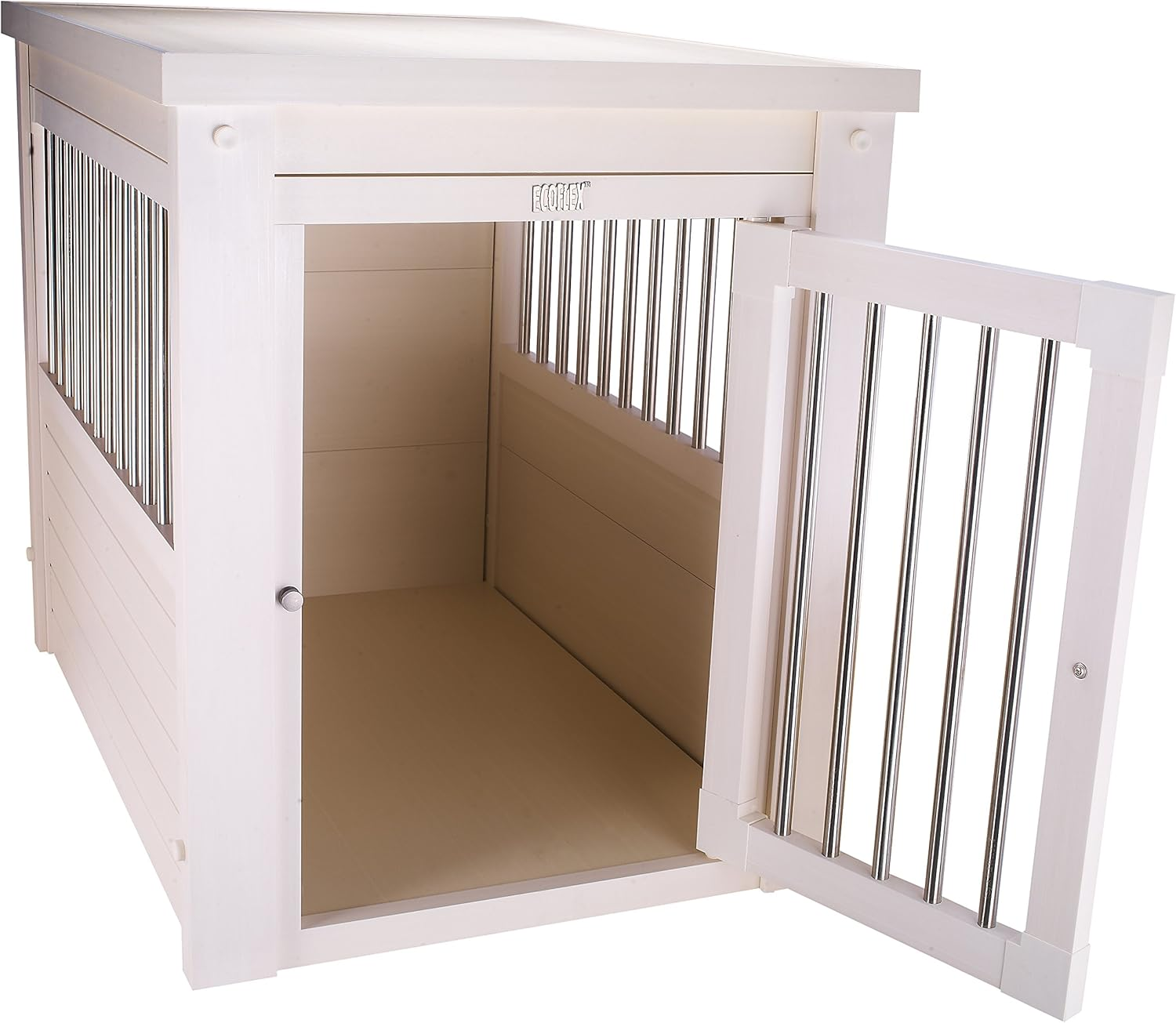 New Age Pet Ecoflex Pet Crate/End Table, Medium, Antique White image number 6