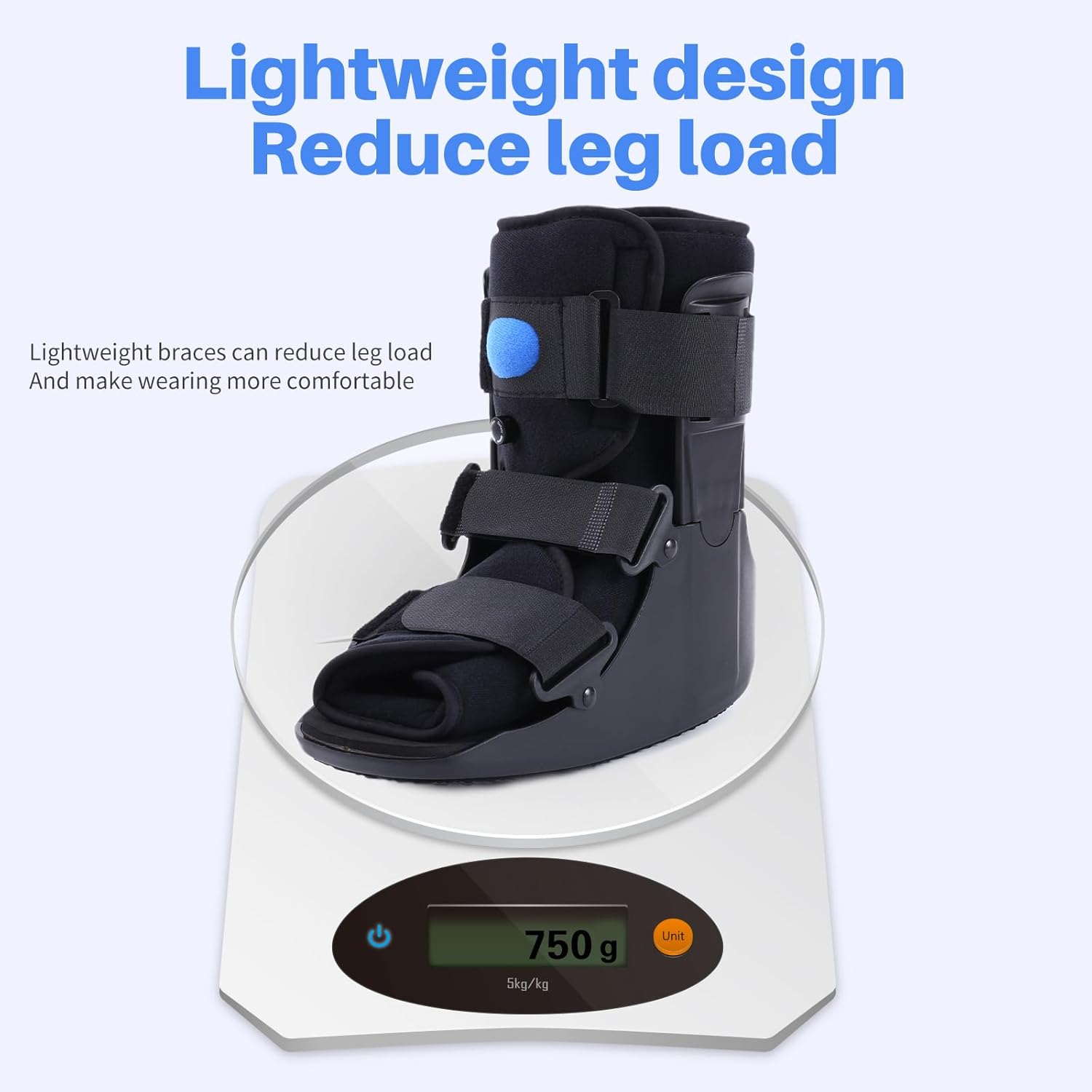 Short Walker Fracture Boot Air Walker Boot Inflatable Walking Boot for Fractures, Achilles Tendon Surgery, Acute Ankle Sprains, Broken Toe Foot, Injury Recovery Black (S) image number 5