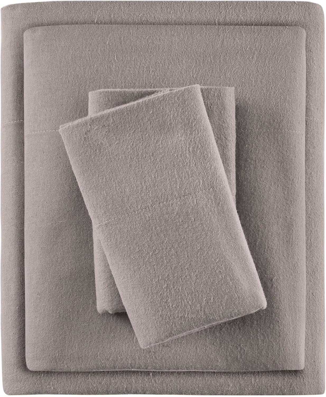 Sleep Philosophy True North Cozy Flannel Warm 100% Cotton Sheet - Novelty Print Animals Stars Cute Ultra Soft Cold Weather Bedding Set, King, Blue Plaid 4 Piece