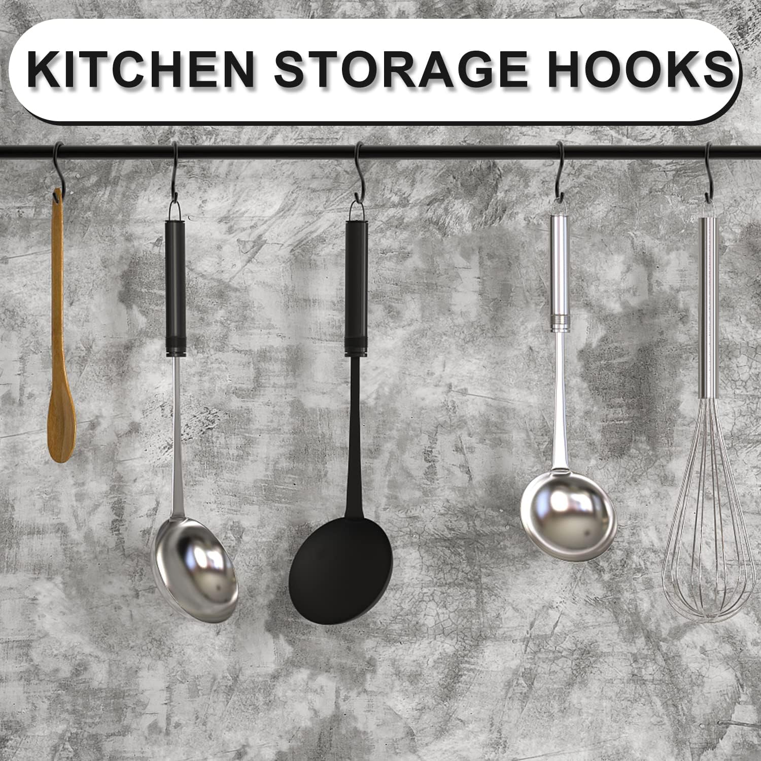 120Pcs 1 Inch Mini S Hooks for Hanging, S Shaped Hooks Small S Hooks Metal Mini Ornament Hooks for Crafts Jewelry Hanging Pot Plants (Black) image number 1