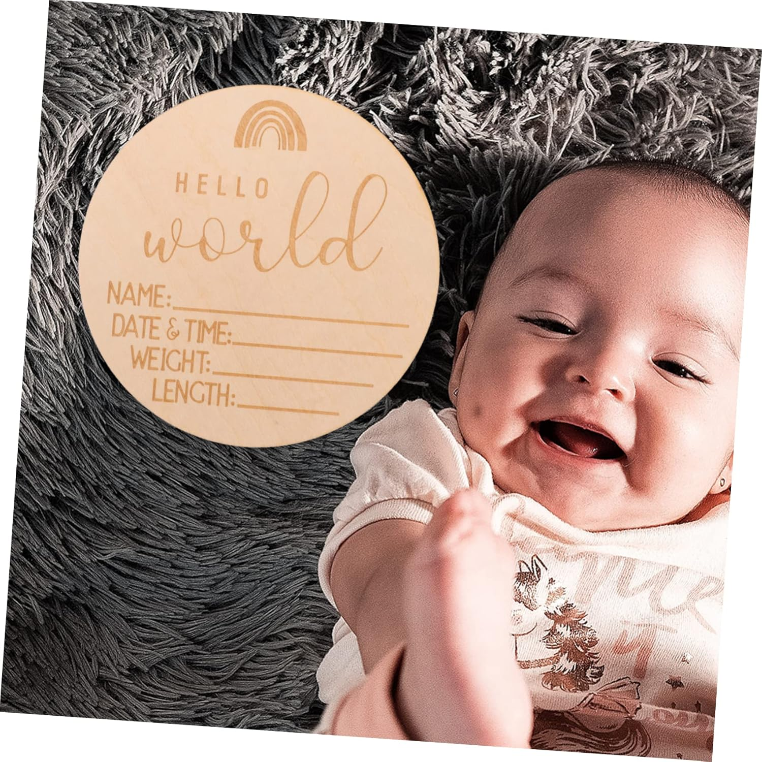 ERINGOGO 5Pcs Newborn Growth Record Cards Announcement Sign for Hospital Keepsake for Shower Photography Cute Tracking Cards image number 4