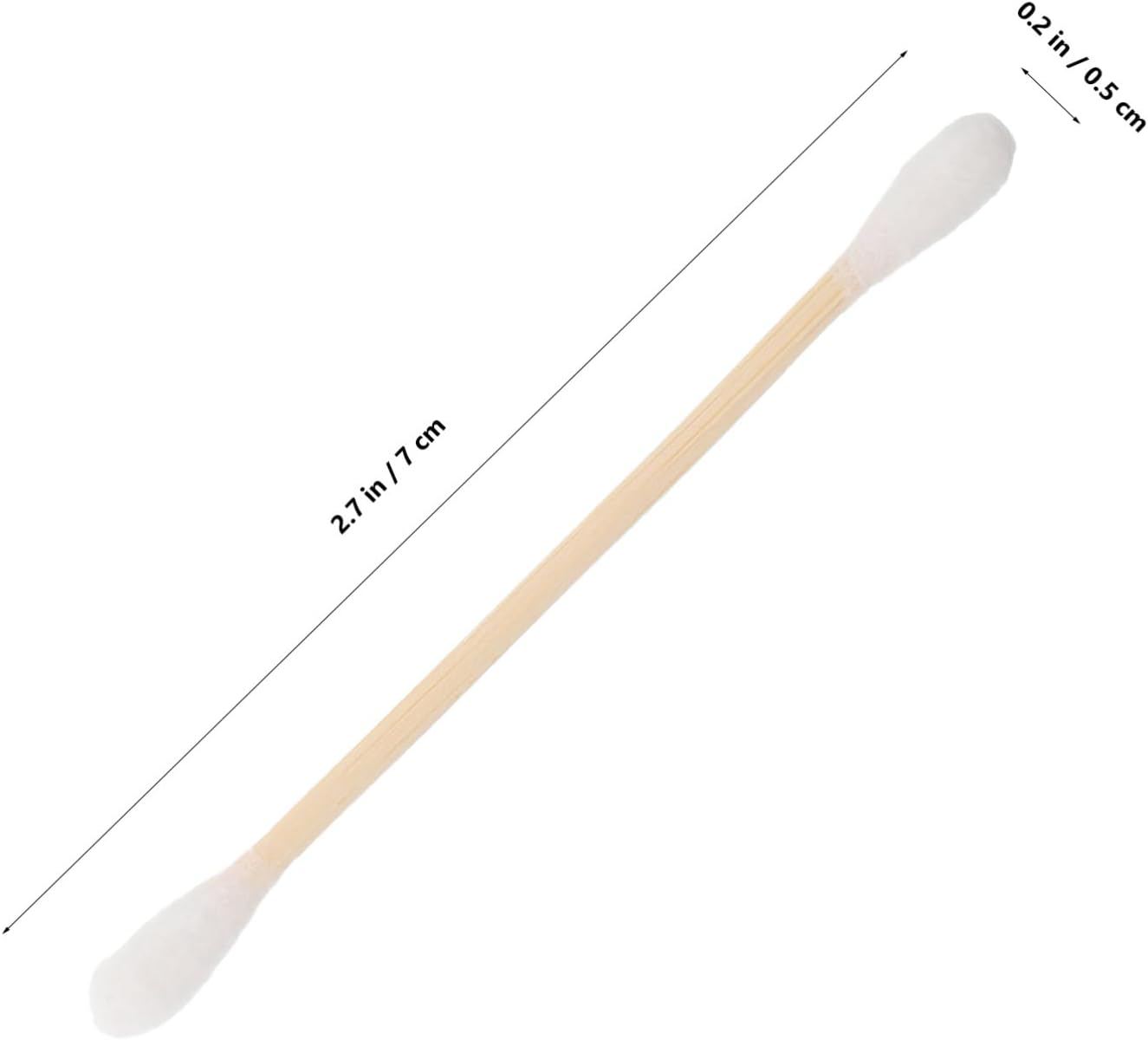 Healvian 500Pcs Wooden Cotton Sticks Makeup Ear Cleaning Buds Soft Cotton Swab Reusable Safety Buds Travel Pack for Home Travel