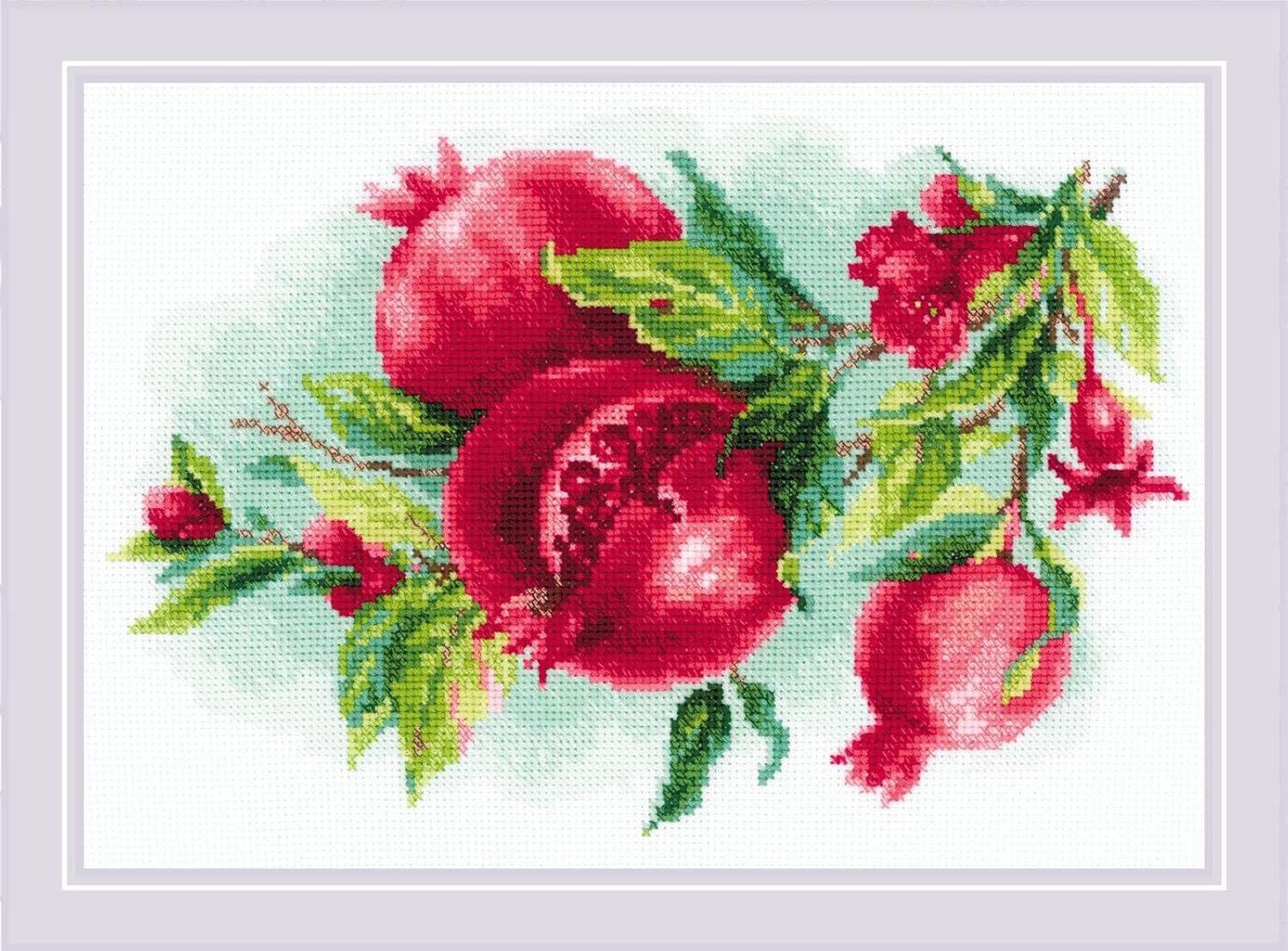 RIOLIS Counted Cross Stitch Kit 11.75"X8.25" Juicy Pomegranate (14 Count) image number 4