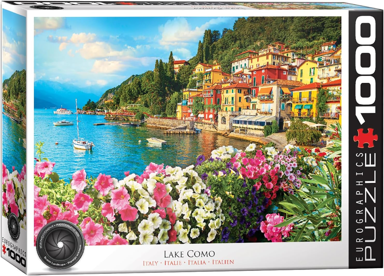Eurographics Lake Como Italy Jigsaw Puzzle (1000 Pieces) image number 1
