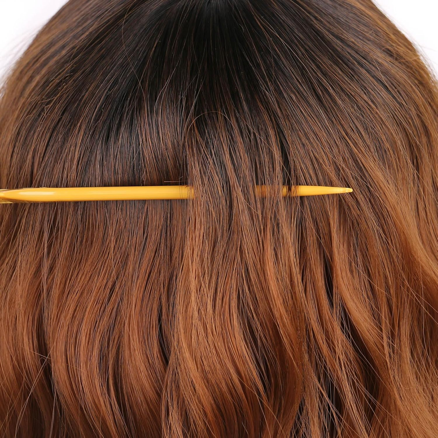 Daimer Brown Wig with Bangs Auburn Wigs for Women Short Wavy Light Brown Wig Shoulder Length Curly Bob Synthetic Heat Resistant Fibre for Daily Party Use (16 Inches) Natural Curly image number 4