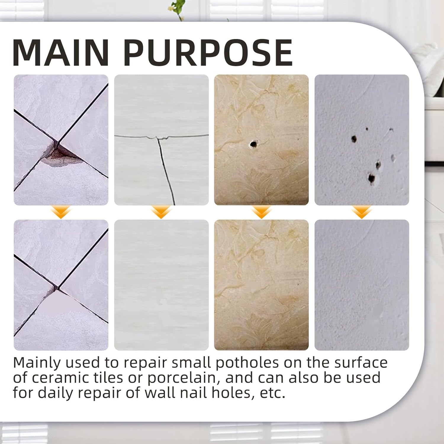 Tile Repair Kit, Ceramic Tile Repairing Tool Set with Electric Heating Pen and Wax Blocks Tub Crack Gaps Repairing Tools for Walls Porcelain Tub Refinishing (Tile Repair Kit) image number 4