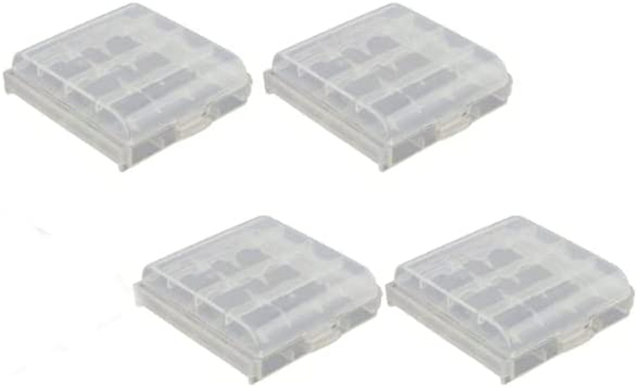 4 X Plastic AA AAA Battery Container Batteries Storage Case Batteries Holder (White) image number 4