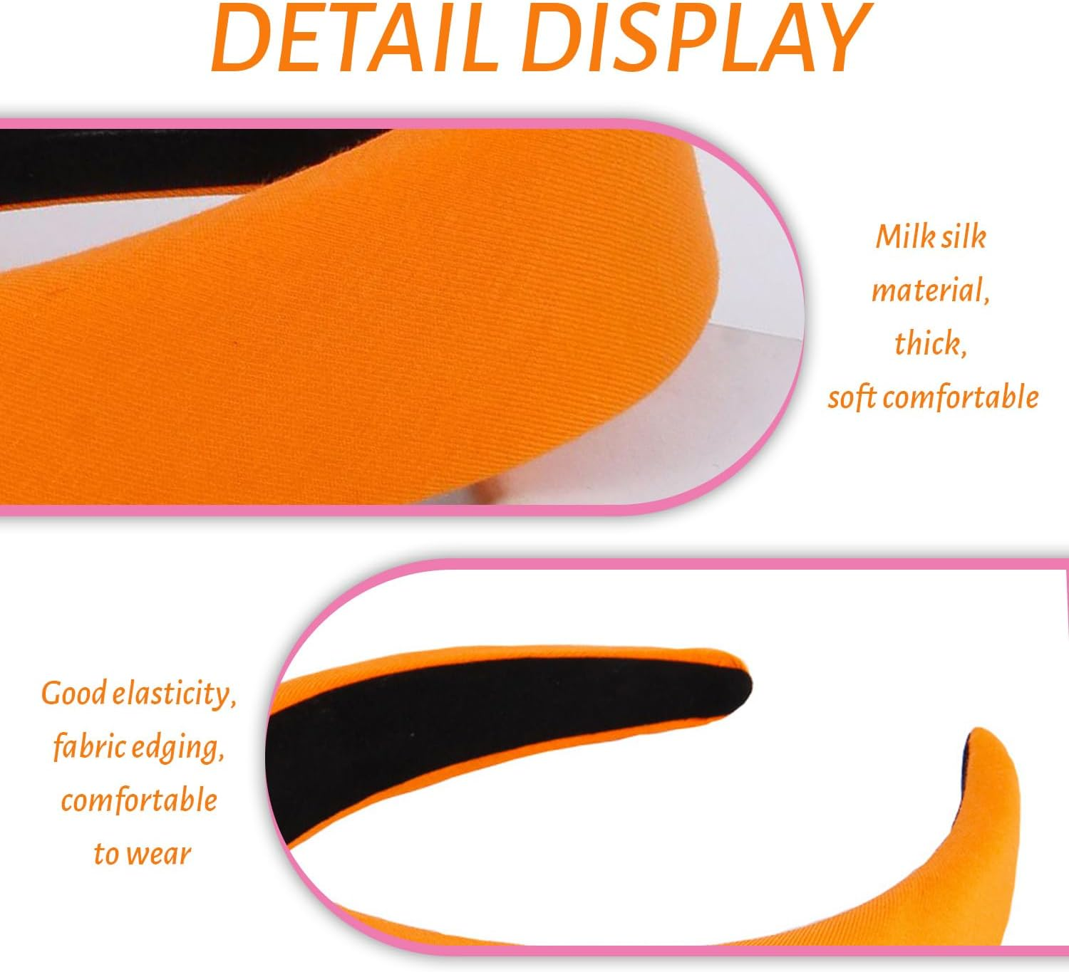 Pack of 2 Wide Face Headbands, Classic Retro, Simple and Fashionable, Elee Hair Accessories for Girls, Multifunctional Headband, Personalised Hairstyle Decoration image number 5