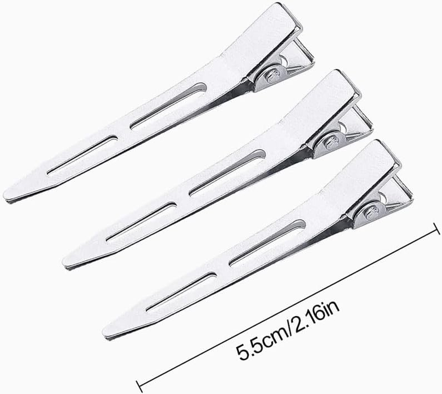 Pack of 20 Entebill Hair Clips Silver Hair Clips 5.5 Cm Hair Clips Hairdressing Alligator Clips Metal Hair Clips for Hair Clips Women'S Clips Hairdressing Salon Girls Hair Styling DIY image number 3