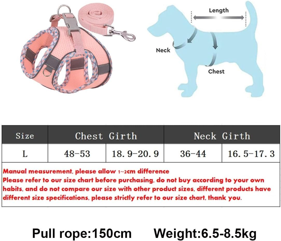 Cat Harness, Cat Harness with Lead, Soft Harness for Cats, Soft Breathable Mesh, Escape Proof for Cats, Adjustable Cat Vest for Cats Puppy (With Reflective Strips) image number 6