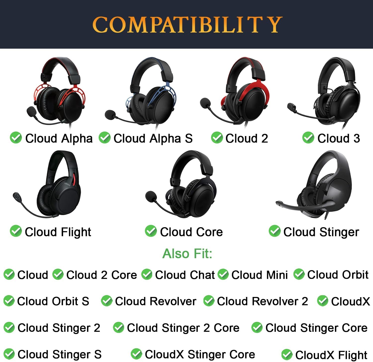 SOULWIT 4Pcs Protective Microphone Foam Cover Pop Filter for Hyperx Cloud/Alpha/Chat/Core/Flight/Mini/Orbit/Revolver/Stinger Series Headphones, Mic Cover Windscreen for Hyperx Cloudx Headset - Black image number 2
