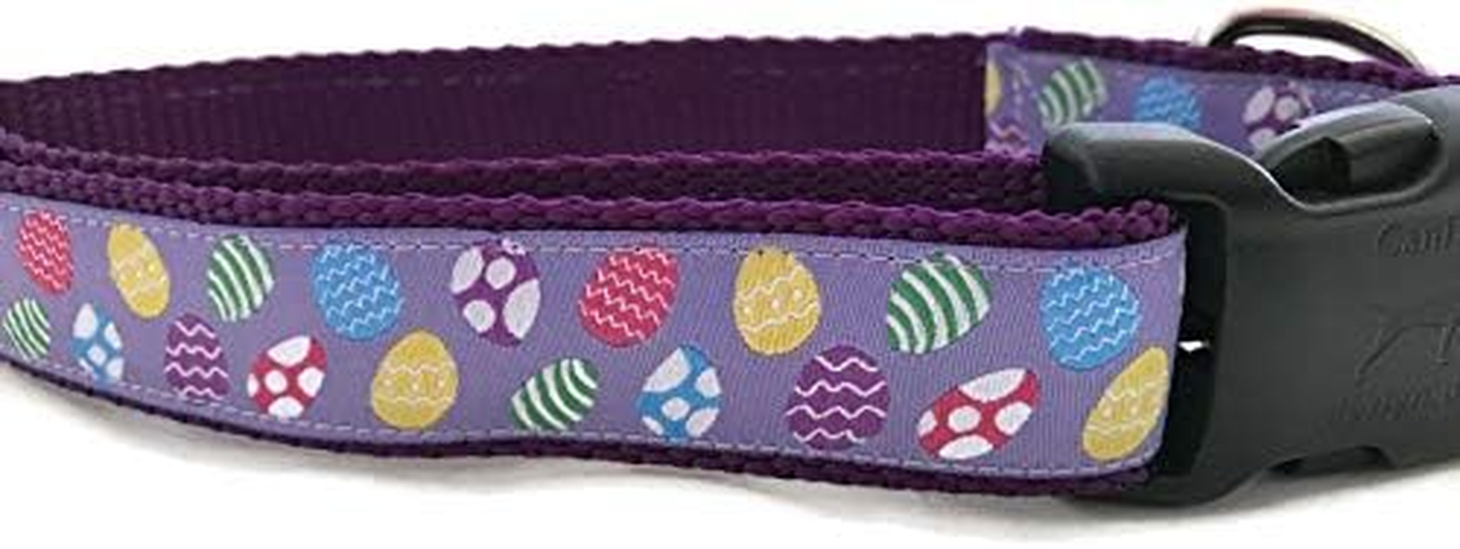 Easter Dog Collar, Caninedesign, Bunny, 1 Inch Wide, Adjustable, Nylon, Medium and Large (Chocolate Bunnies, Large 15-22") image number 3
