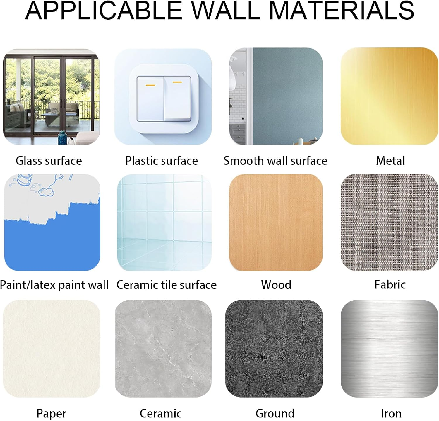 12 Inch 0 to 9 Large Number Stencils Set, 10 Pieces Reusable Plastic Curb Address Number Stencils Road Sign Digital Templates for Painting DIY Mailbox Parking Lot Door