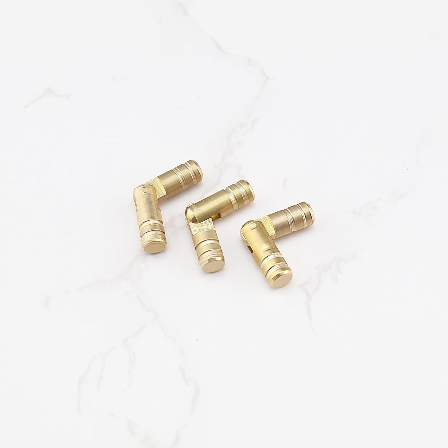 Emagtech 30Pcs Brass Concealed Hinges Brass Cylinder Fixed Hinge Cylindrical Hidden Hinge Furniture Hidden Hinge for DIY Crafts Jewelry Boxes Gift Boxes image number 3