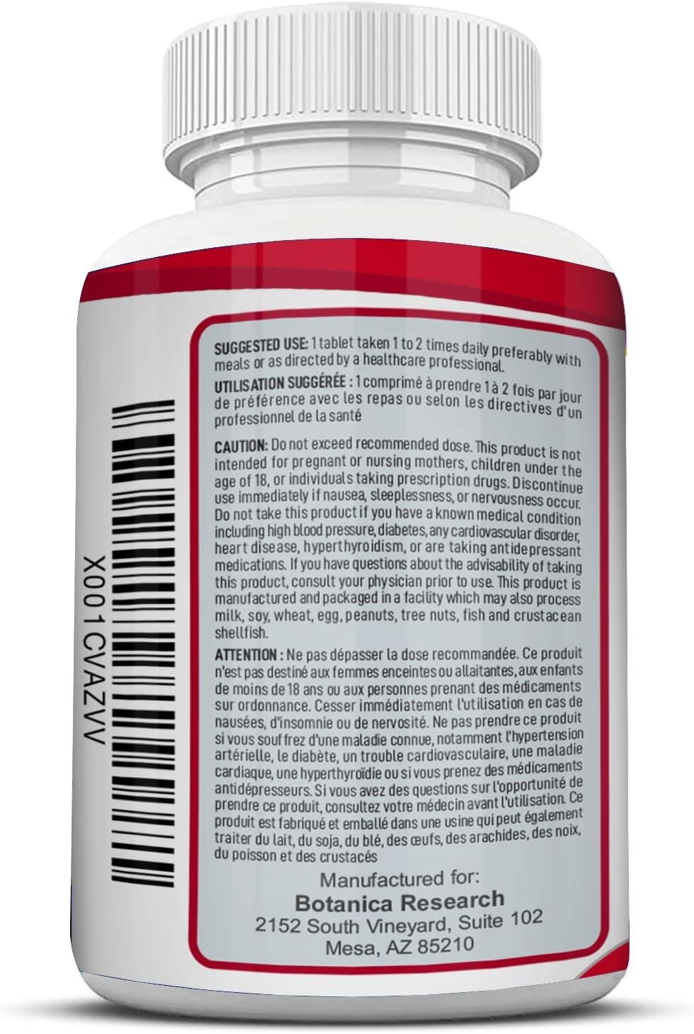 Guarana Extract: All Natural Herbal Energy Supplement for Women, Men: 200Mg Caffeine - 90 Tablet Capsule Pills Tannins, Guaranine Paullinia Cupana Plant Powder Seeds Diet Weight Loss without Anxiety image number 2