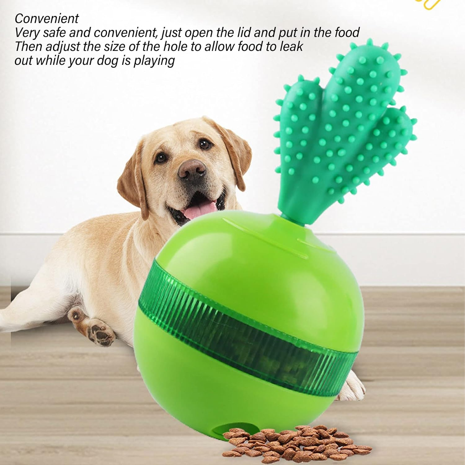 JOROBURO Dog Slow Feeder Toy, Relieve Anxiety Teeth Grinding Interactive Treat Dispensing Puzzle Toys, Aggressive Chew Durable Safe Molars Training Toy for Pets Cats or Dogs(Green) image number 4