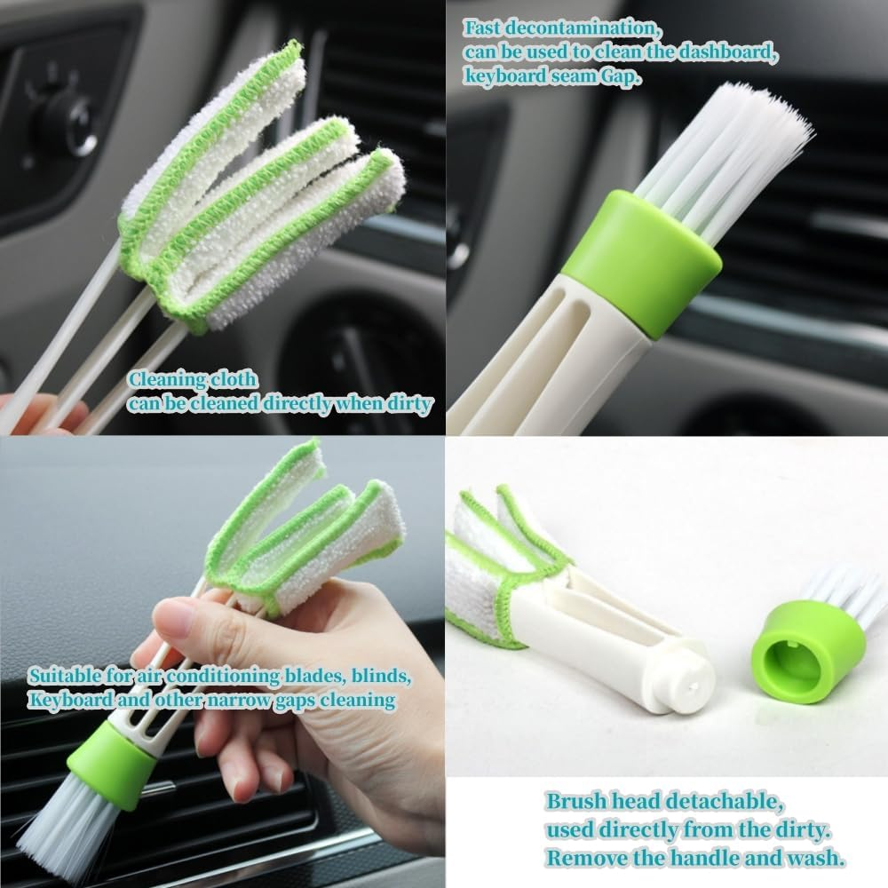 11Pieces Car Interior Cleaning Brush,5Different Sizes Soft Detail Brushes,3Wire Brushes,2Gap Cleaning Brush and 1Car Interior Dashboard Engine Detail Brush for Cleaning Dashboard, Engines, Wheel .. image number 1