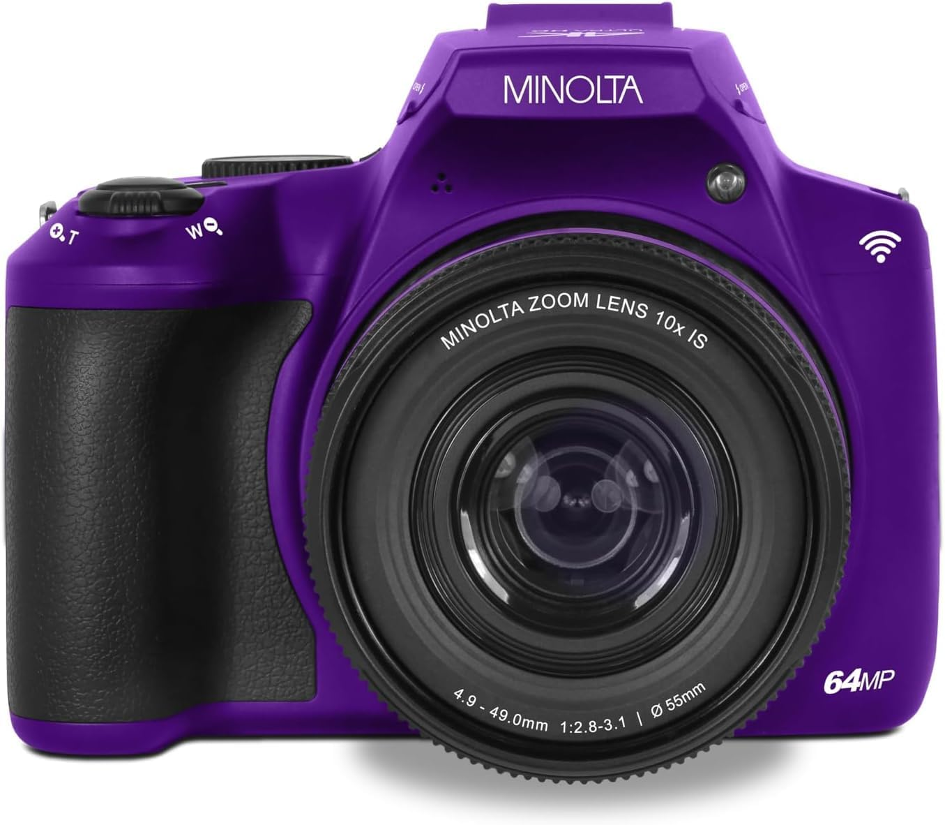 Minolta Proshot 64MP Digital Camera &ndash; 10X Optical Zoom, 4K Ultra HD Video, Macro Shooting, Anti-Shake, 3-Inch LCD Screen, Face Detection &ndash; Includes 32GB SD Card, Battery & Case (Purple) image number 2