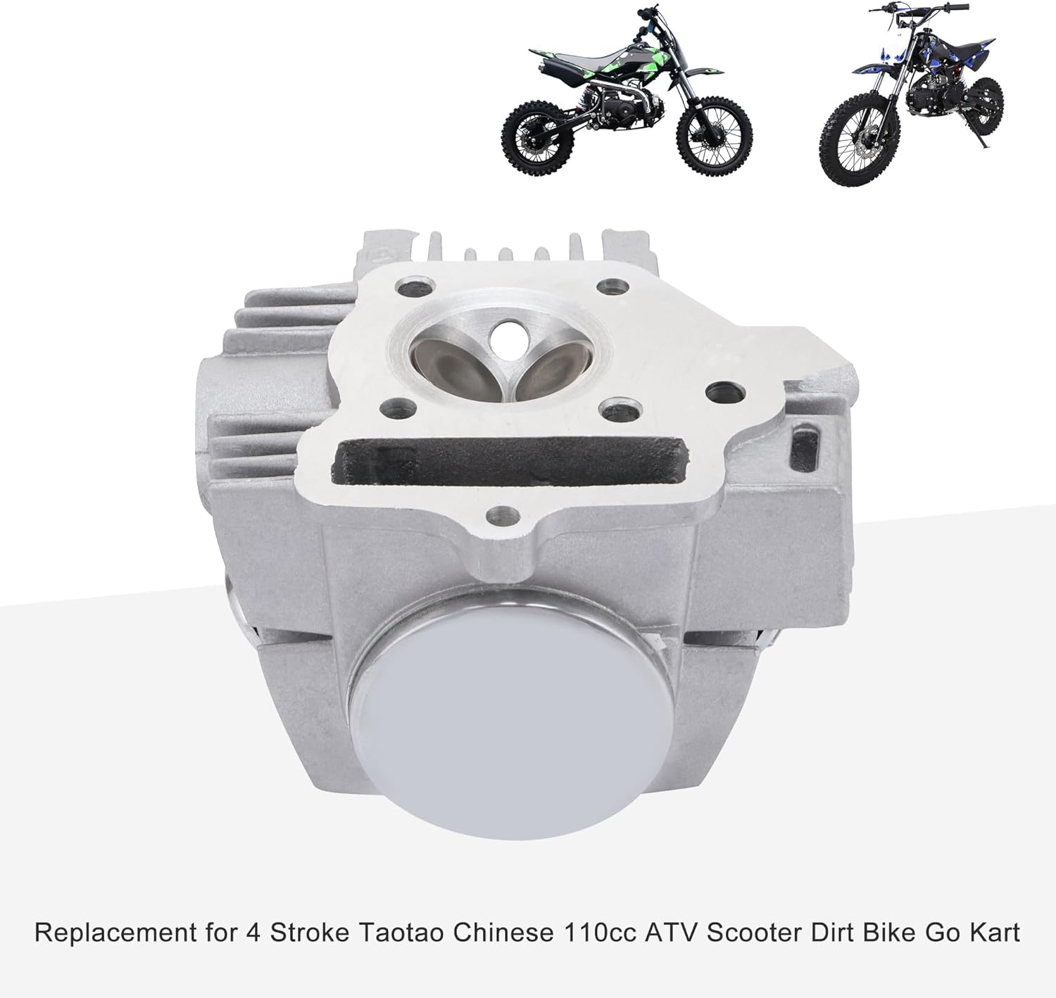 GOOFIT Cylinder Head with Piston and Gasket for 110Cc Atv Scooter Dirt Bike image number 5