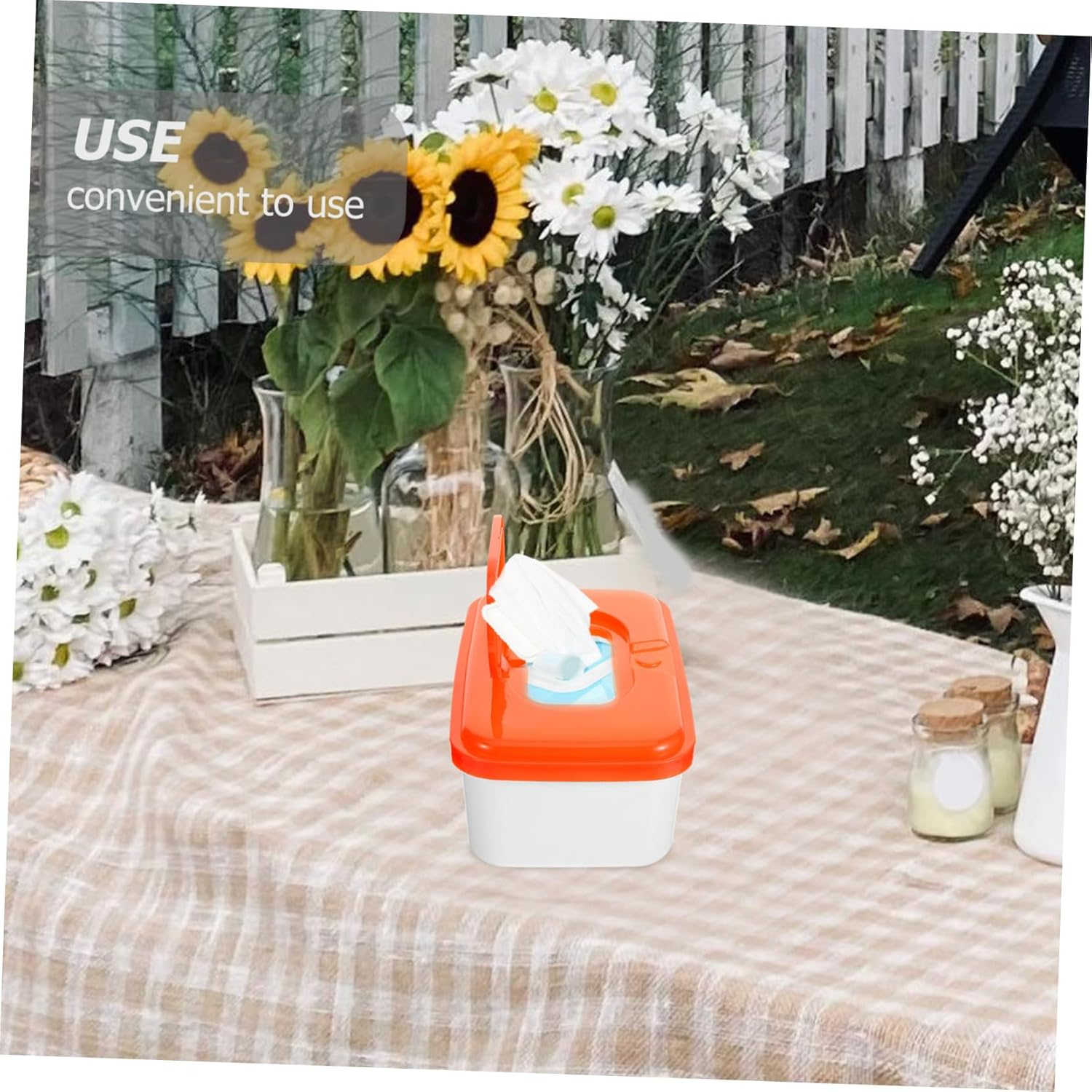 TIDTALEO Baby Wipes Dispenser Container Plastic Pp Baby Wipe Holder Box High-Profile Design Suitable for Travel and Outdoor Use 2Pcs Random Color image number 5
